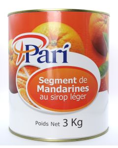 Parí Gajos de Mandarina China Lata 3 Kg.