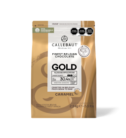 Callebaut Chocolate de Leche con Caramelo Gold Callets Bolsa 2.5 Kg.