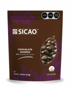 Sicao Chocolate Semi Amargo 52% Botón Bolsa 5 Kg.