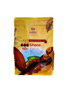 Cacao Barry Chocolate Ghana 40% Pistols Bolsa 2.5 Kg.