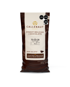 Callebaut Cobertura de Chocolate Amargo 70.4% Callets Bolsa 10 Kg.