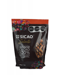 Sicao Selecto Chocolate de Leche Wafer 44% Bolsa 5 Kg.